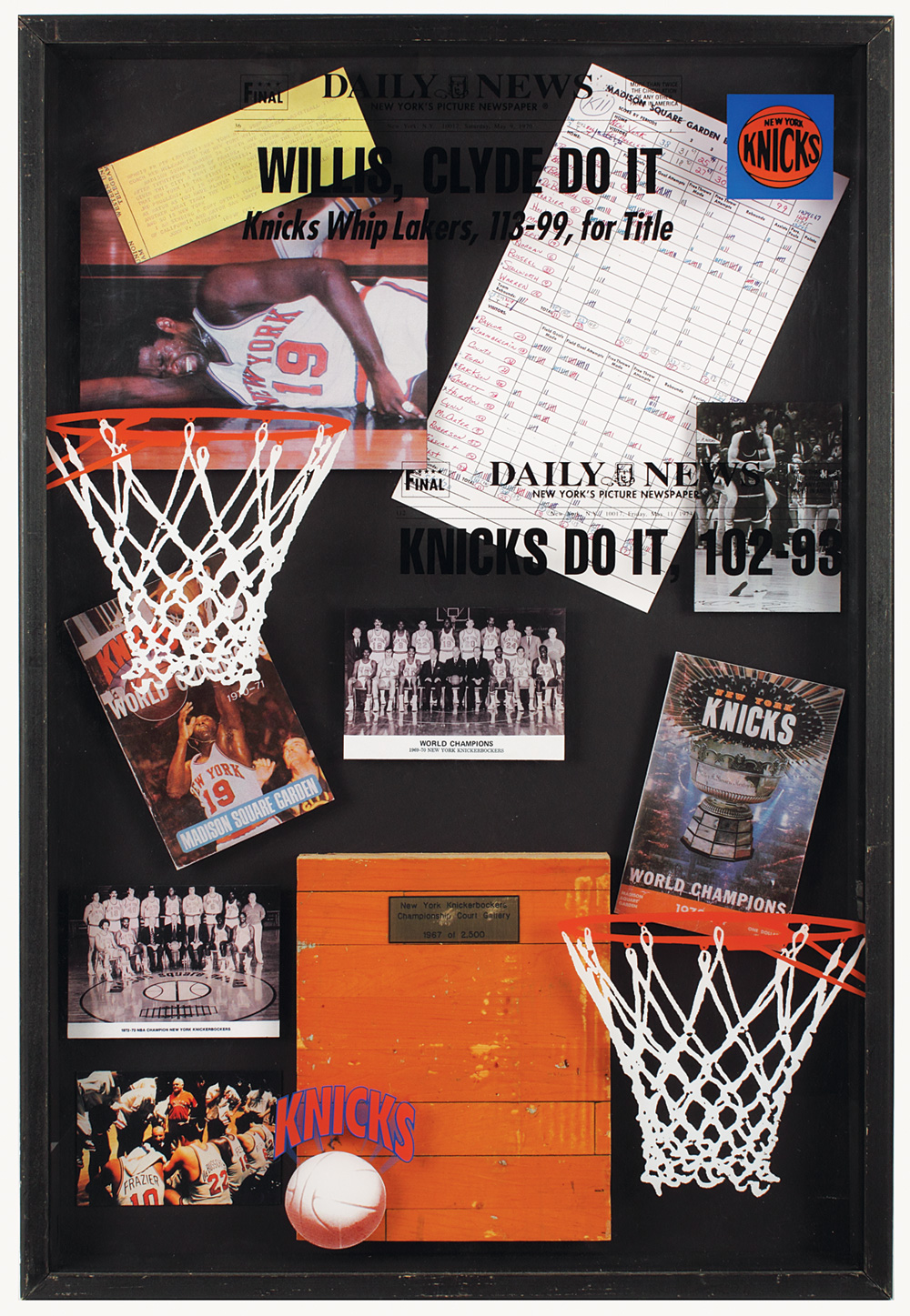 1972-73 4x8 MSG New York Knicks FLOOR Court Piece Championship
