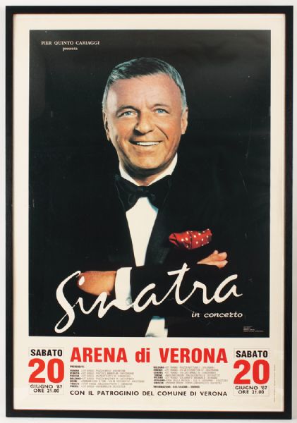 Original Frank Sinatra "Arena Di Verona" Concert Poster