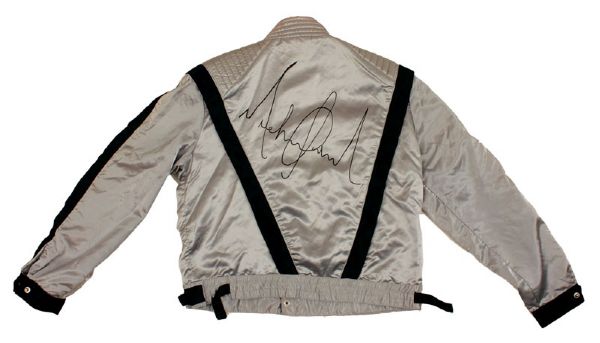 Michael Jackson Signed "Thriller" Silver Jacket 