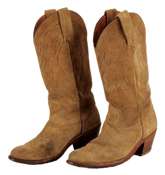 Bruce Springsteen Early 1980s Stage Worn Tan Suede Boots