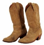 Bruce Springsteen Early 1980's Stage Worn Tan Suede Boots
