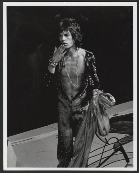 Lot Detail - Mick Jagger Original Tom Nyerges Stamped Photograph