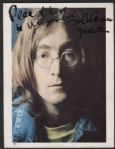 John Lennon Signed and Inscribed Original "White Album" Photograph