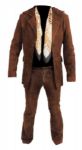 Elvis Presley Owned and Worn Brown Suede Jacket and Pants With Scarf
