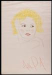 Michael Jackson Signed Hand Drawing of "Shirley Temple"