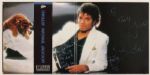 Michael Jackson Billie Jean Lyrics Inscribed and Signed With Initialed Hand Drawing Japanese Thriller Album