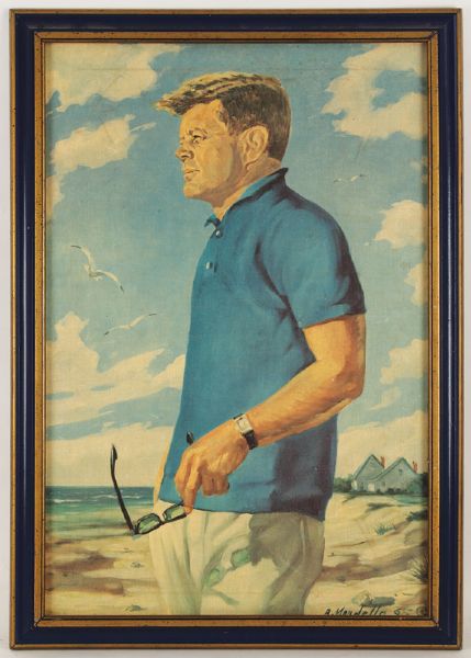 John F. Kennedy Circa 1960’s Hyannis Port Canvas Art Print 
