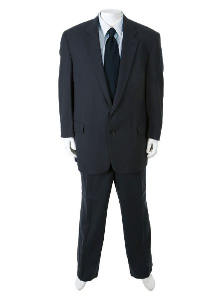 Steve Schirripa (Bobby Bacala)" "Sopranos" Worn Dark Blue-Grey Suit