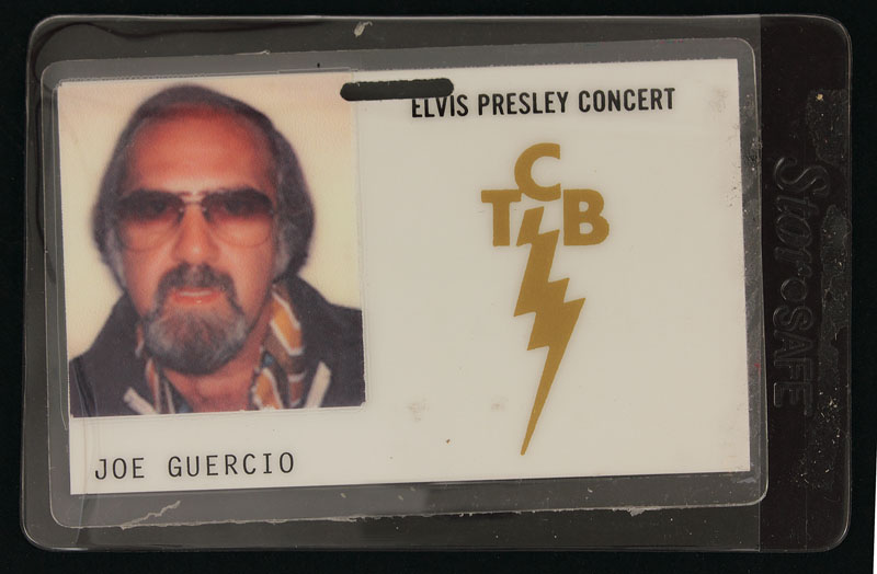 Lot Detail - Joe Guercio Original Elvis Presley 1977 Tour TCB ID Badge