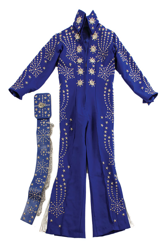 Vaag Blokkeren Ondergedompeld Lot Detail - Elvis Presley Replica Blue Owl Jumpsuit