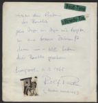 Beatles Autographs Circa 1965 With A Long Handwritten Passage by Paul McCartney