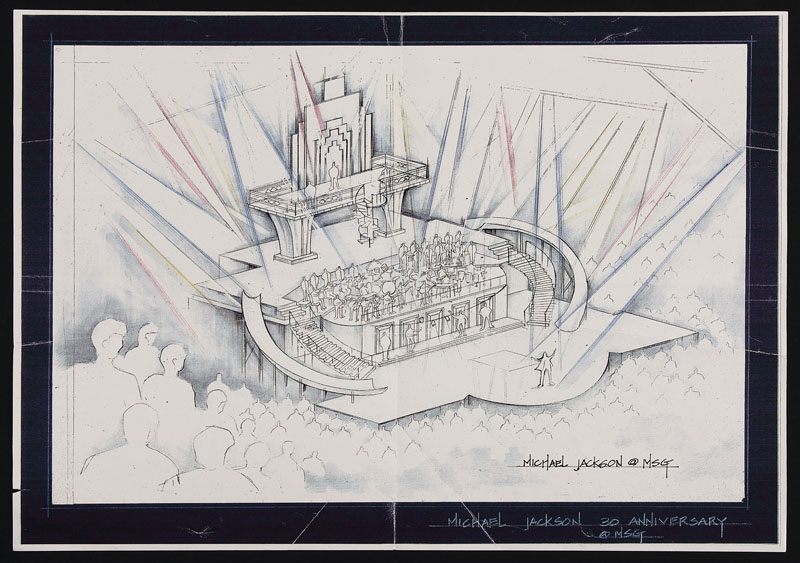 Lot Detail Michael Jackson S Personal Blueprints For His 30th