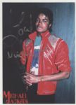 Michael Jackson Signed Picture Postcard