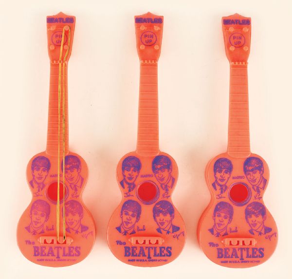 The Beatles Plastic Toy Guitar Pins