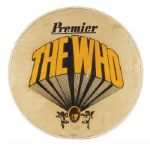The Who Historic Woodstock Stage Used Bass Drum Skin