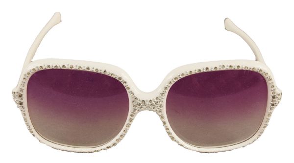 Elton John Worn Custom Made Rhinestone Sunglasses