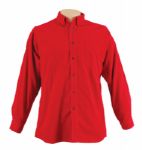 Michael Jackson Owned & Worn Red Corduroy Shirt