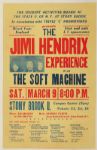 Jimi Hendrix Only Known Original Concert Poster From New York State University at Stony Brook