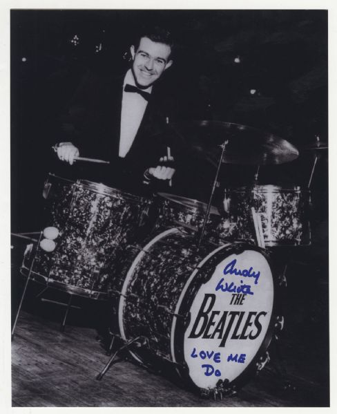 Beatles Drummer Andy White "Love Me Do" Signed & Inscribed Photograph
