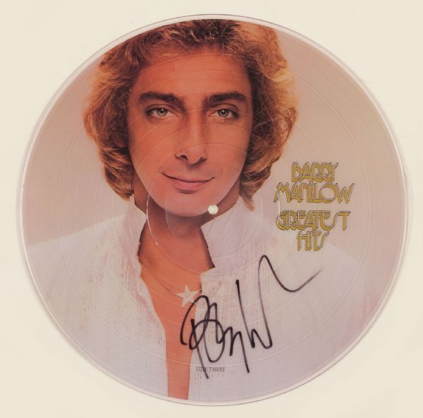 Barry Manilow Signed "Greatest Hits" Picture Disk