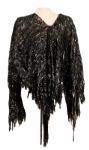 Stevie Nicks Owned & Worn Black Sequin Shawl