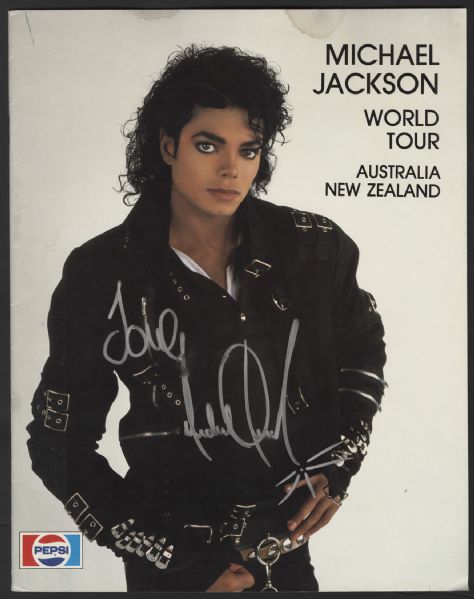Michael Jackson Signed World Tour Australia/New Zealand Concert Program
