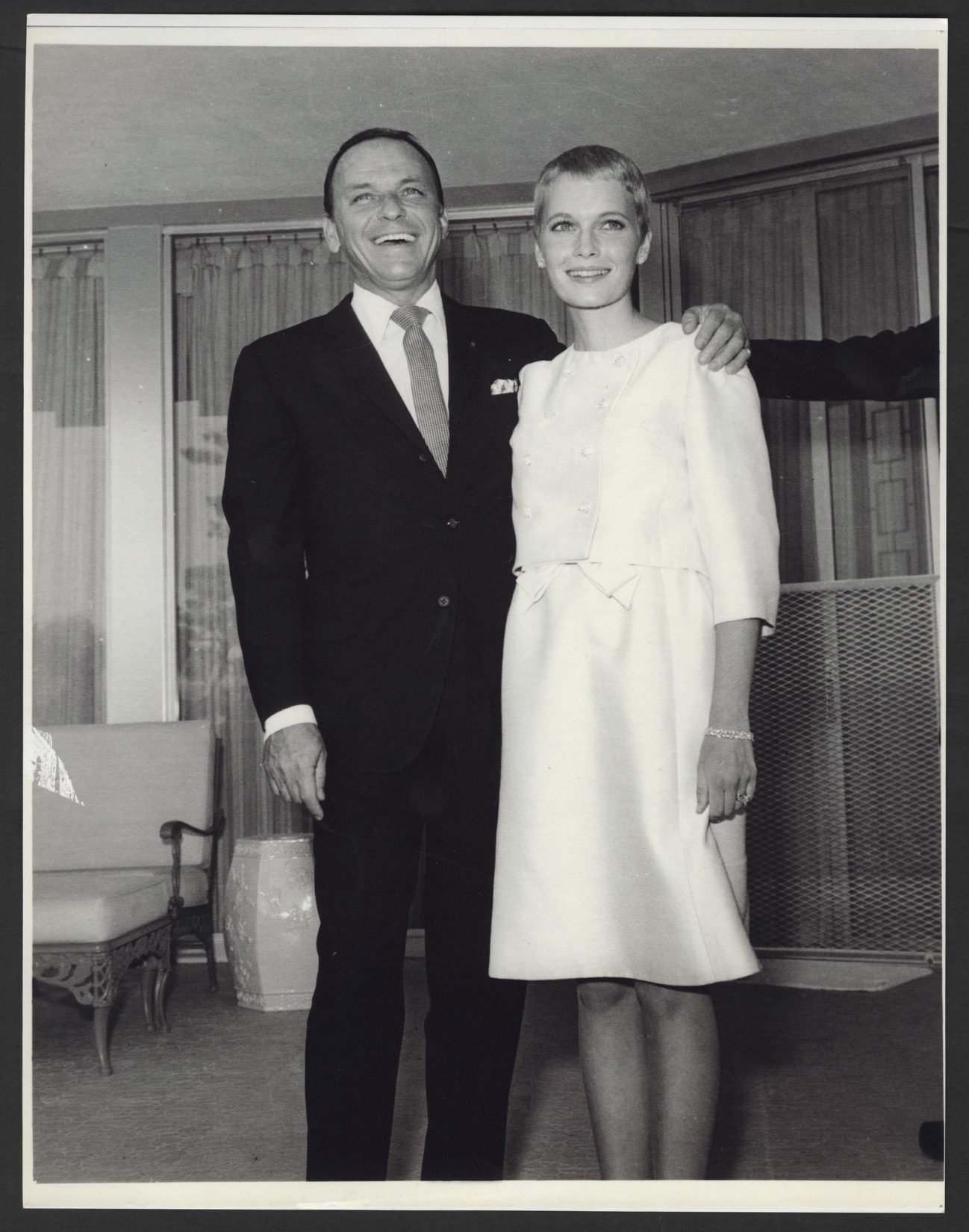 Lot Detail - Frank Sinatra Original Photograph With Mia Farrow