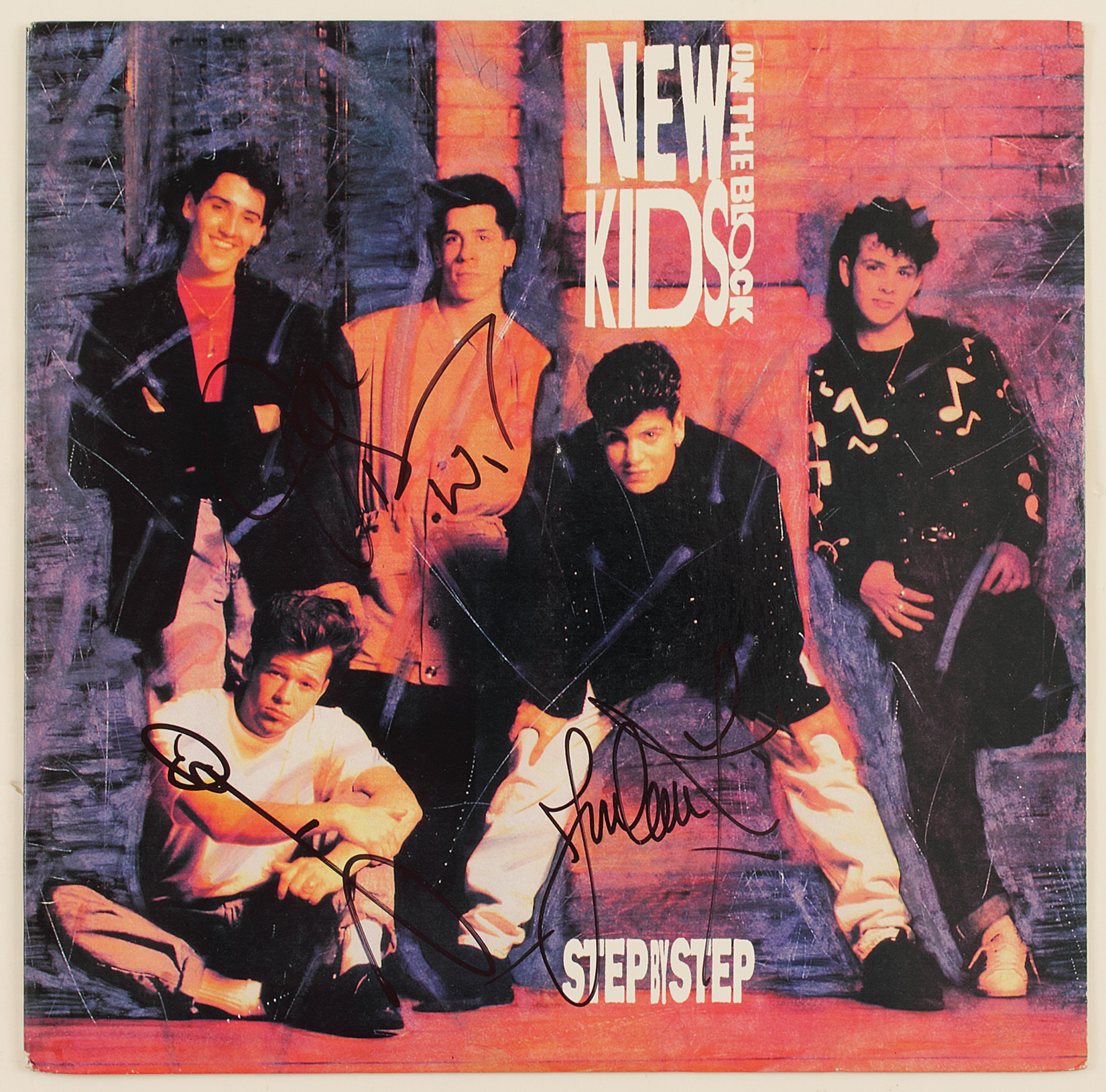 Lot detail new kids on the block step by step signed album