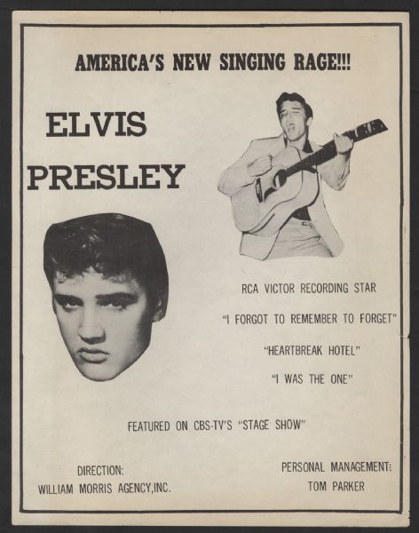 Elvis Presley 1956 Original Promotional Flyer