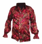 Elvis Presley Owned & Worn IC Costume Paisley Silk Shirt