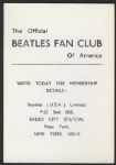 Beatles Fan Club of America Original Card