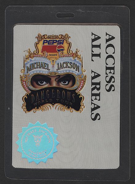 Michael Jackson Original Dangerous World Tour All Access Backstage Pass