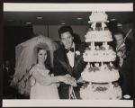 Elvis Presley 16 x 20 Cutting The Wedding Cake Photograph Signed by Priscilla Presley