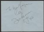 John Lennon 1972 Signed Inscription and Drawing