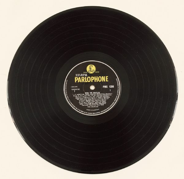 "With The Beatles" Original Gold Label Parlophone Record Album