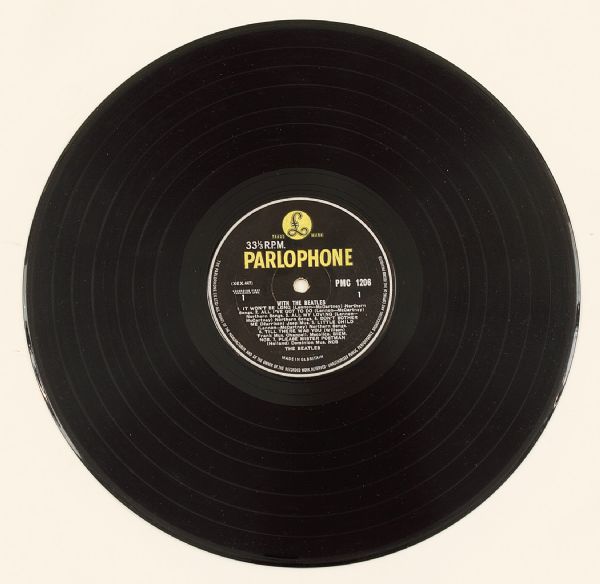 "With The Beatles" Original Gold Label Parlophone Record Album