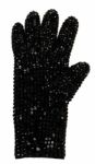 Michael Jackson Stage Worn Custom Made Black Swarovski Crystal Right Hand Glove