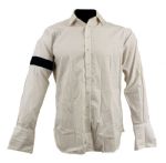 Michael Jackson Owned and Worn Tompkins & Bush White Shirt with Black Armband