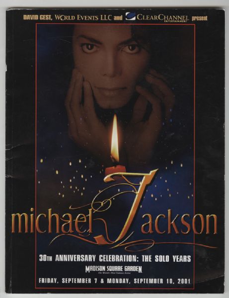 Michael Jacksons personal MSG 30th Anniversary Celebration at Original Concert Program