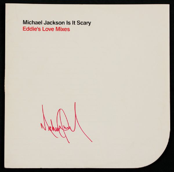 Michael Jackson Signed "Michael Jackson Is It Scary/Eddies Love Mixes"
