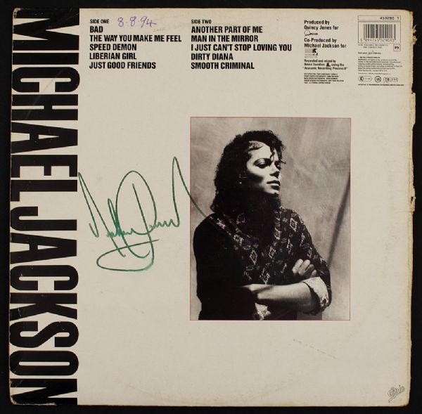 Michael Jackson Signed "Bad" Album