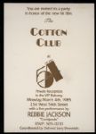 Studio 54 Original Invitation for the Film "Cotton Club" Featuring Rebbie Jackson Performing "Centipede"