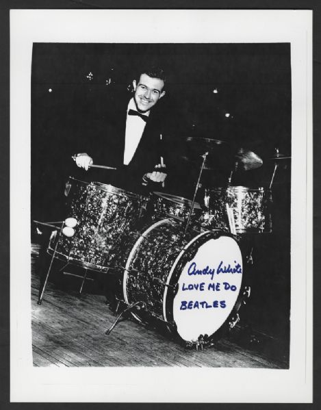 Beatles Andy White Signed and "Love Me Do" Inscribed Photograph