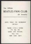 Beatles Original Fan Club Picture Card