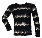 Michael Jackson Ebony Magazine Photo Shoot Worn Black Sequin Sweater Pullover Top