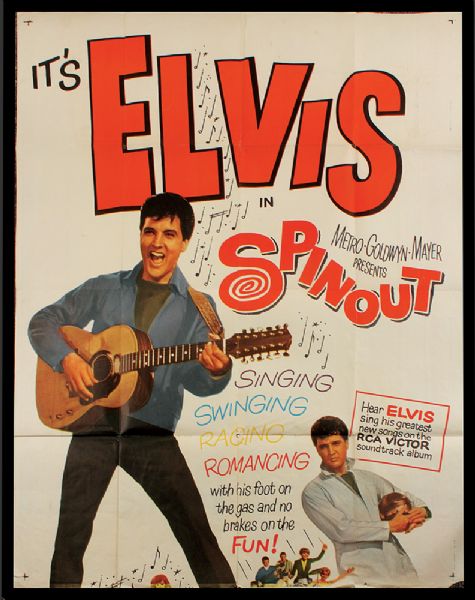 Elvis Presley "Spinout" Original 3 Sheet Movie Poster