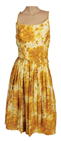 Taylor Swift Vintage Yellow Dress Worn at Hyannis Port Kennedy Compound With Conor Kennedy 
