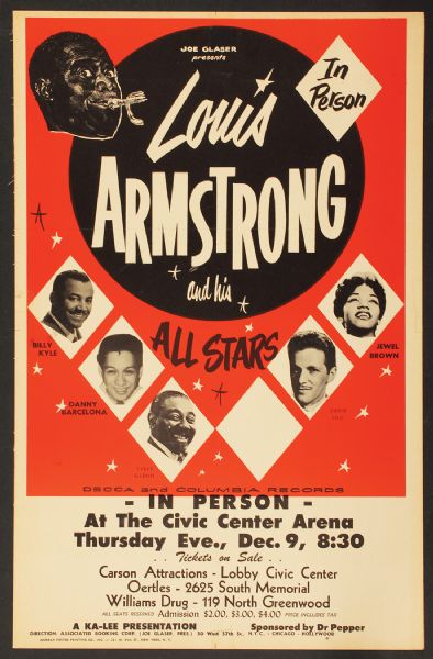 Louis Armstrong Original Concert Poster