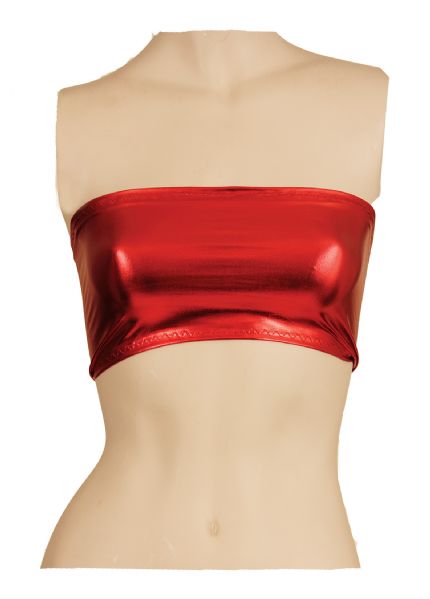 Christina Aguilera Owned and Worn Metallic Red Tube Top