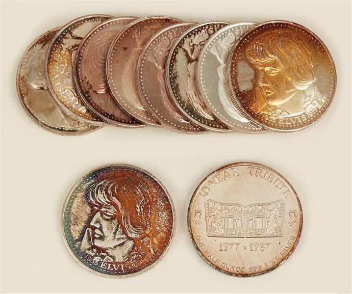 Elvis Presley 10th Anniversary Half Ounce Fine Silver Coin Collection